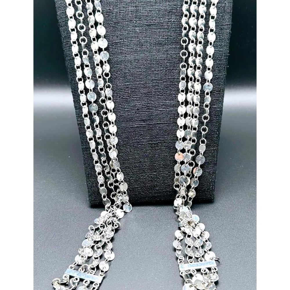 Necklace Silver Chain Vintage 1980s Neo-1920’s Sautoir Style 36" (92 cm)